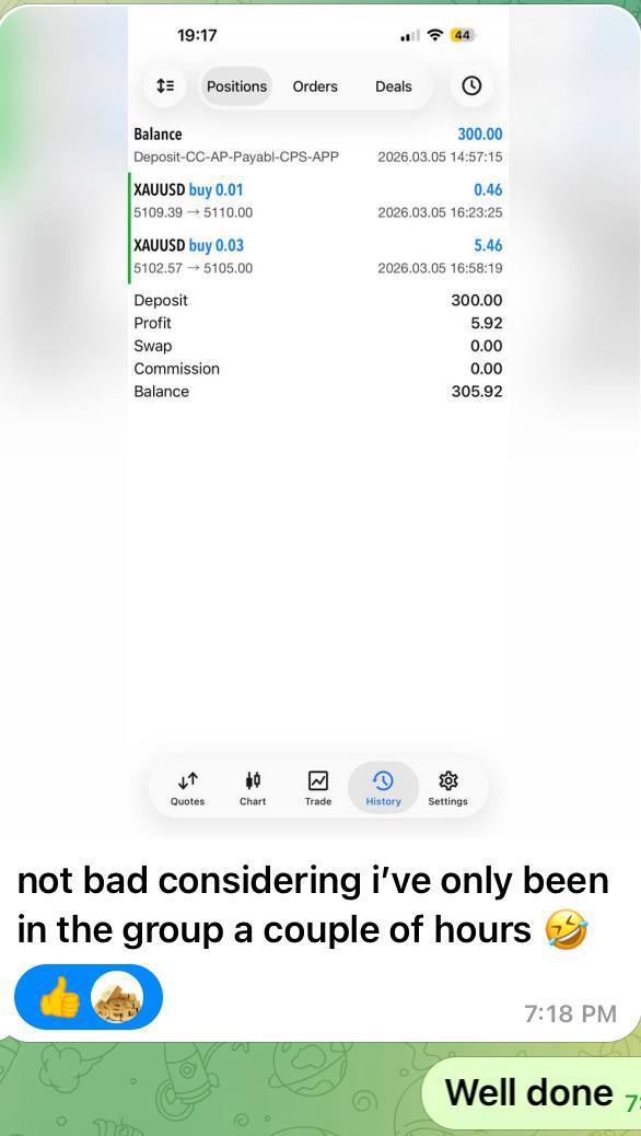 Member trading result screenshot 2
