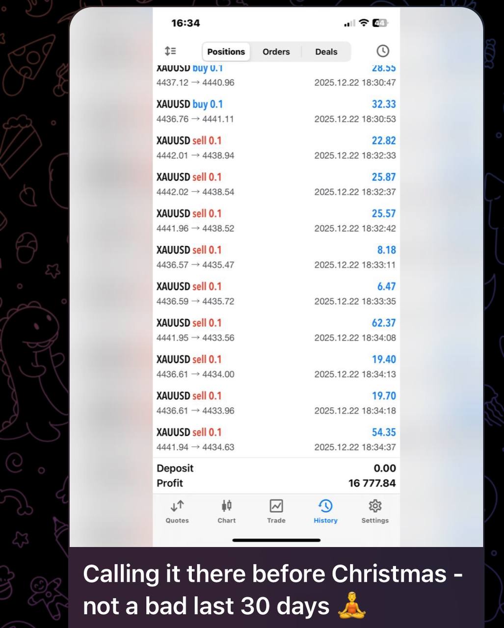 Member trading result screenshot 26