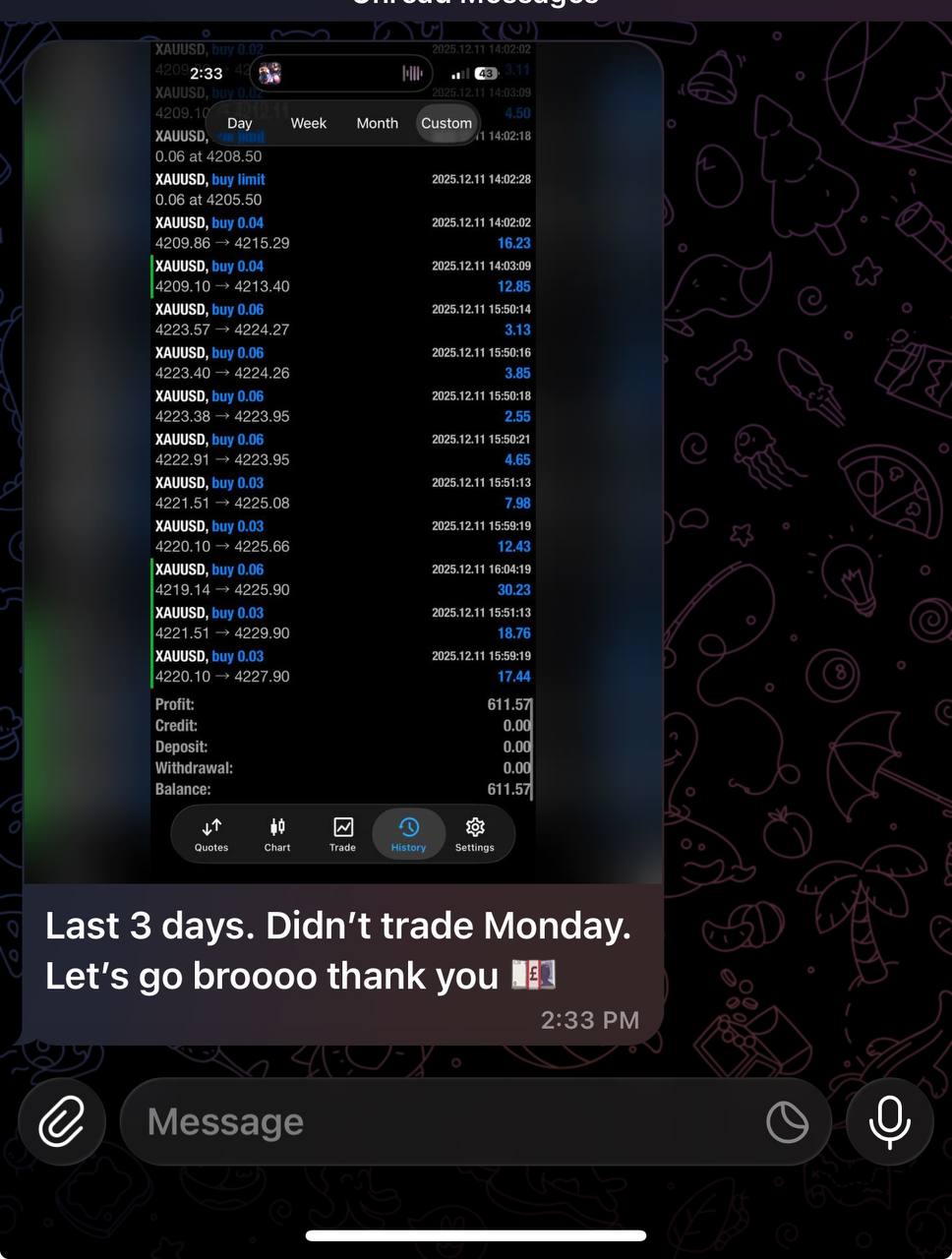 Member trading result screenshot 27
